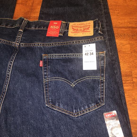 Levi's Men's Dark Blue Jeans 42x34 - Picture 6 of 11